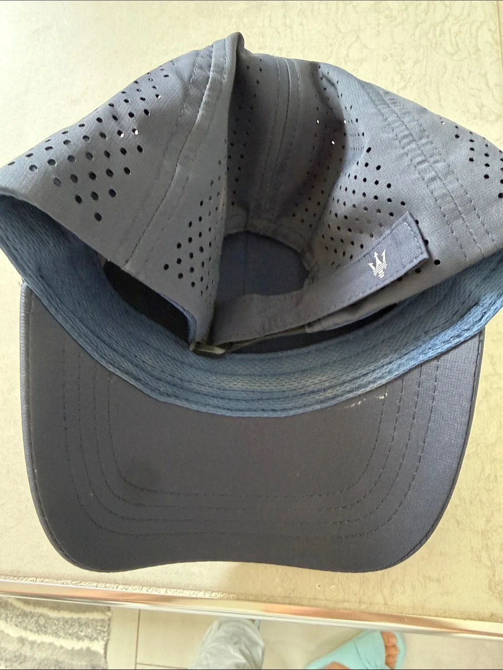 Maserati Navy Trident Logo Baseball Cap